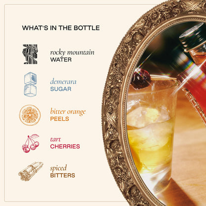 Strongwater Old Fashioned Mix - 8oz Bottle Makes 32 Cocktails - Handcrafted Syrup with Organic Cherries, Orange & Spices