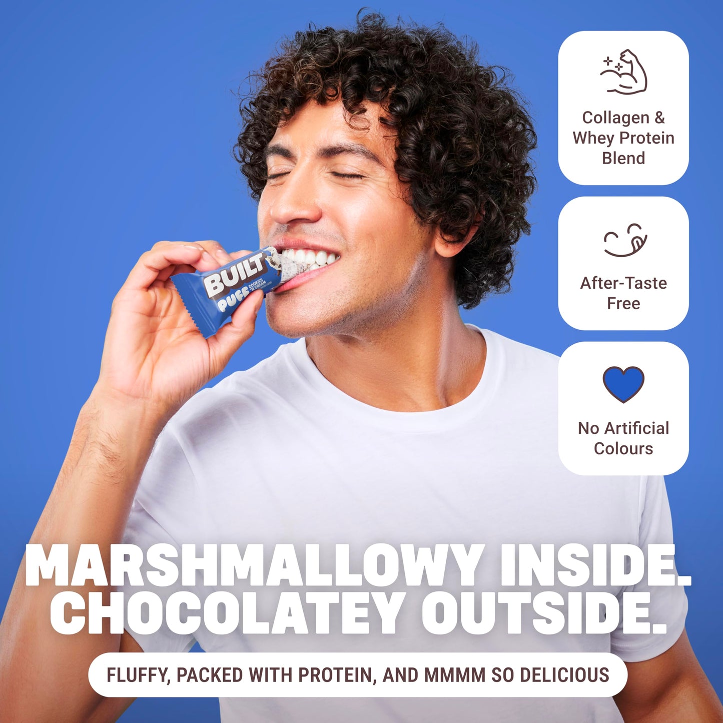 BUILT Puff Protein Bars, Cookies 'N Cream, 17g Protein - 12 Count 🍁 All In One Marketplace Canada