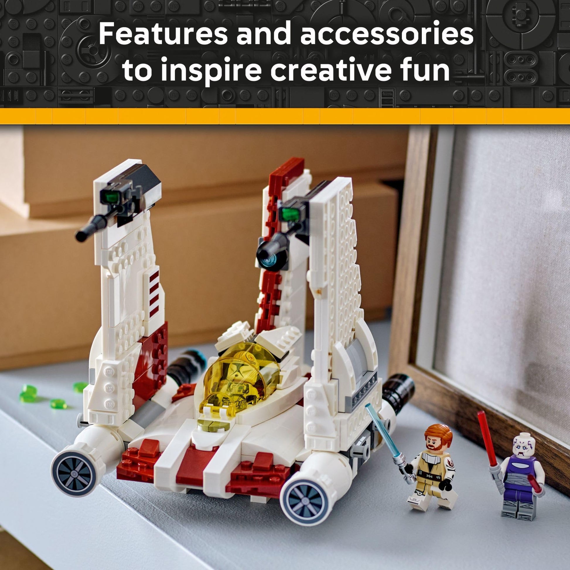LEGO Star Wars: The Clone Wars V-19 Torrent Starfighter Building Toy - Pretend Play Set for Boys & Girls, Ages 9+ - Starship Model Kit W/ 3 Minifigures - Gift Idea for Birthdays - 75432 LEGO