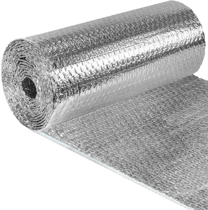 Reflective Window Insulation Sheet 15.7In x 20Ft for Summer & Winter Thermal Bubble Foil Insulation Cover Radiant Barrier Roll for RV, Wrap, Attic, Roof, Car, Garage (40x610cm) 🍁 All In One Marketplace Canada