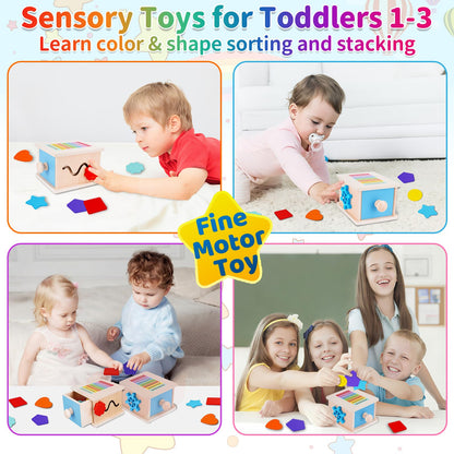 FCSONU Toddler Montessori Shape Coin Box Toys for 1 2 3 Year Old Girls Boys 🍁 All In One Marketplace Canada