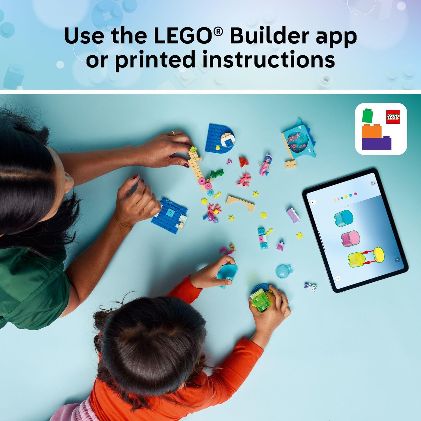 LEGO Gabby’s Dollhouse Mermaid Gabby’s Aquarium Adventure Building Blocks - Pretend Play & Learning Toy for Girls & Boys, Ages 4+, with Gabby & Mercat Mini Dolls - Gift Idea for Birthdays - 11204 LEGO