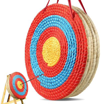 VEVOR Archery Target, 5 Layers 20" Arrow Target, Traditional Solid Straw Round Archery Target Shooting Bow, Hand-Made Arrows Target, Coloured Rope Target for Backyard Outdoor Hunting Shooting Practice VEVOR