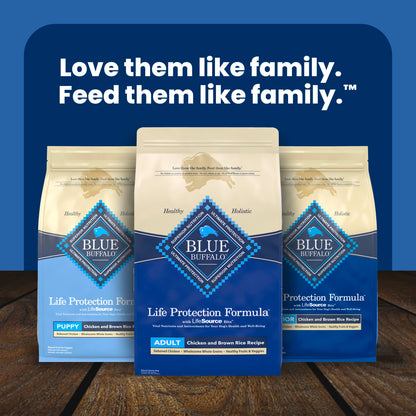 Blue Buffalo Life Protection Formula Chicken & Brown Rice Adult Dry Dog Food, Supports Immunity with Antioxidant-Rich LifeSource Bits, Promotes Healthy Muscle Development, 2.7kg/6lbs