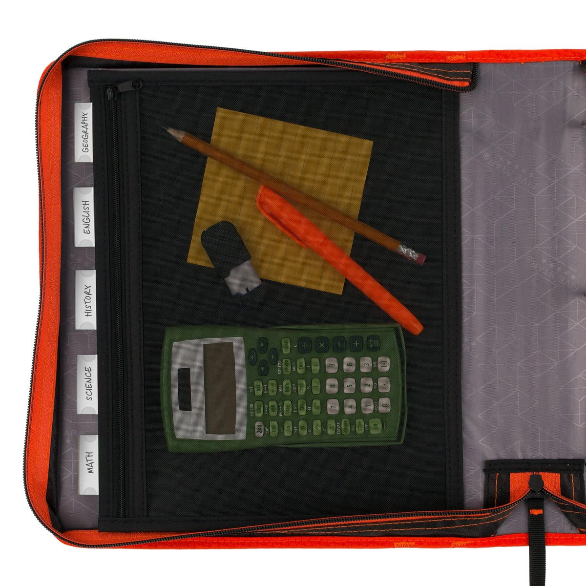Five Star Zipper Binder, 2 Inch 3-Ring Binder with Round Rings, Expansion Panel and 5-Tab Expanding File, 580 Sheet Capacity, Red/Black (29052CE8)
