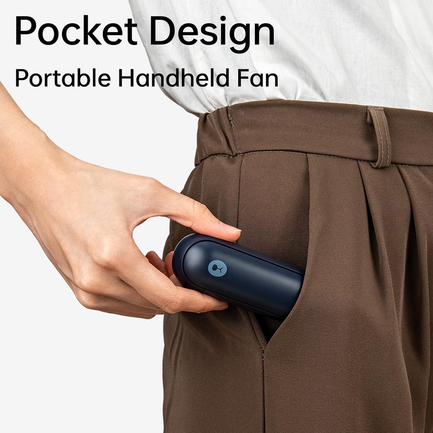 JISULIFE Portable Handheld Fan, Mini 3 In 1 with Rechargeable Battery, Personal Pocket Fan for Travel, Outdoor, USB Power Bank, Flashlight, Essential Ideal Gifts for Summer/Concert/Vacation - Blue - Available at All In One Marketplace Canada