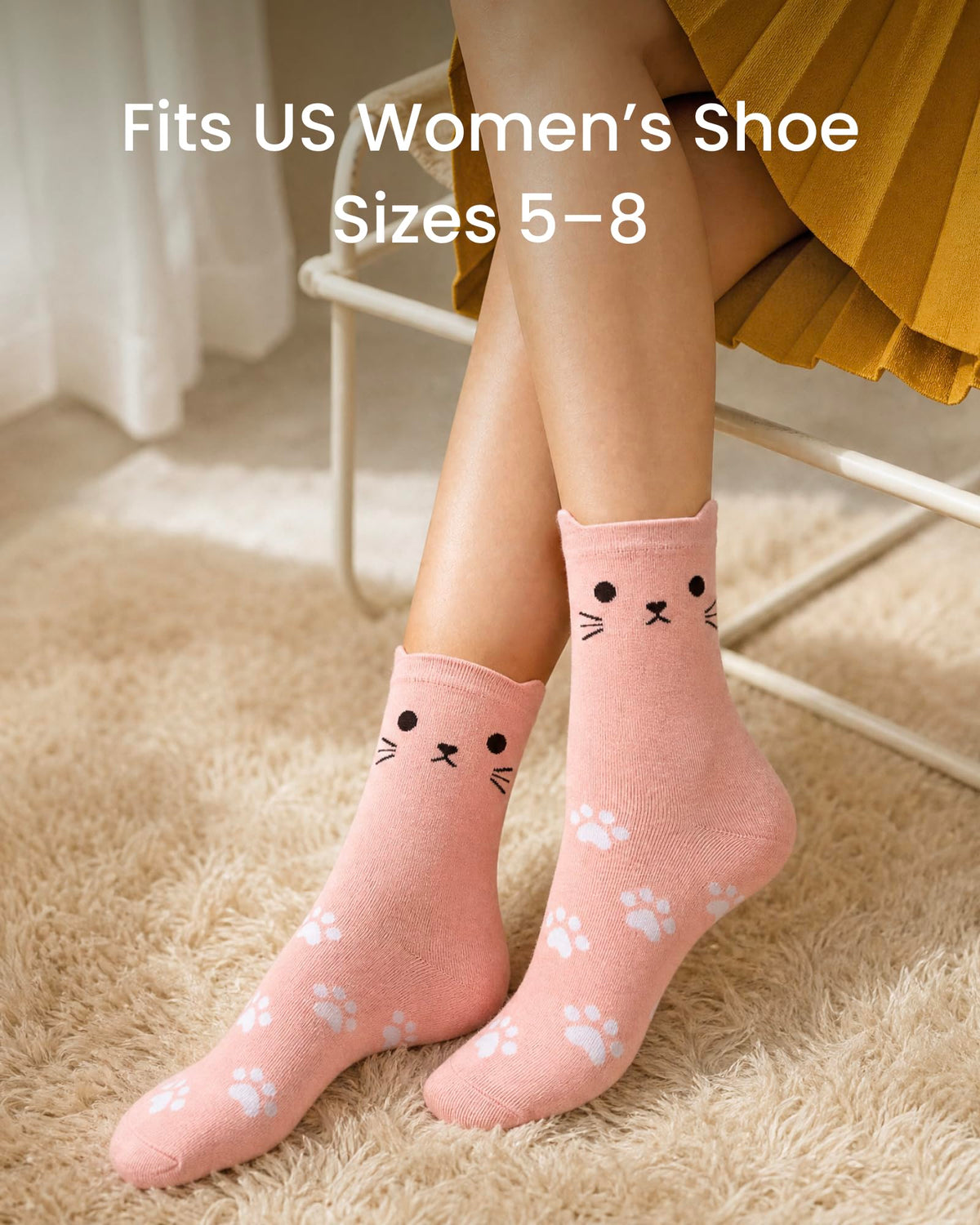 Jeasona 5 Pairs Cat Socks for Women Cat Gifts for Women Christmas 🍁 All In One Marketplace Canada