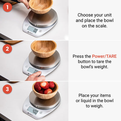 Etekcity 0.1g Food Kitchen Scale with Bowl, Digital Grams and Ounces Etekcity