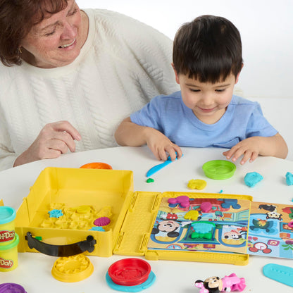 Play-Doh Disney Junior Mickey Mouse Clubhouse Shape a Story Playset, Storage & Travel, Arts & Crafts Preschool Toys for Kids 2+