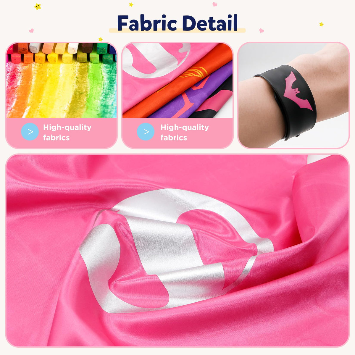 RioRand Kids Dress Up Superhero Capes Set and Slap Bracelets Costumes Birthday Party Christmas Gifts (4PCS FOR BOYS & GIRLS) 🍁 All In One Marketplace Canada