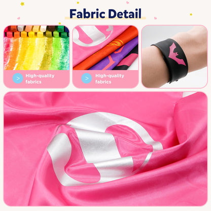 RioRand Kids Dress Up Superhero Capes Set and Slap Bracelets Costumes Birthday Party Christmas Gifts (4PCS FOR BOYS & GIRLS) 🍁 All In One Marketplace Canada