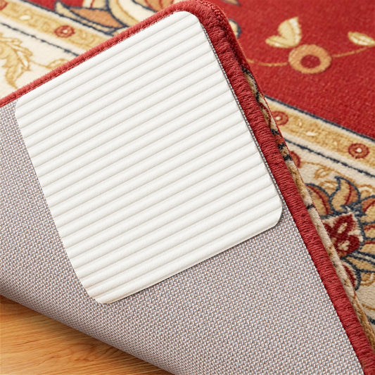Home Techpro Rug Pads Grippers, 8 PCS Non Slip Washable Grippers for Rug, “Vacuum TECH” - New Materials to Anti Curling Rug Pad : Keep Your Rug in Place & Make Corner Flat and Easily Peel Off
