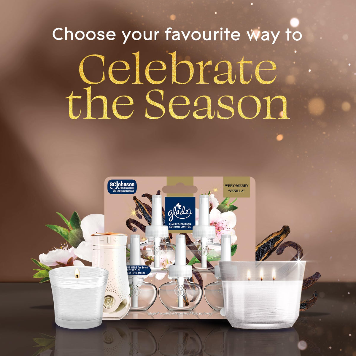 Glade® Holiday Plugins Scented Oil Refill, Very Merry Vanilla™, 5 Refills 🍁 All In One Marketplace Canada
