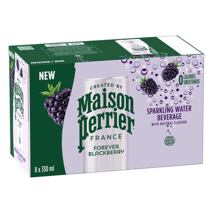 Maison Perrier Forever Blackberry Sparkling Water - 24 Pack, 330ml Cans