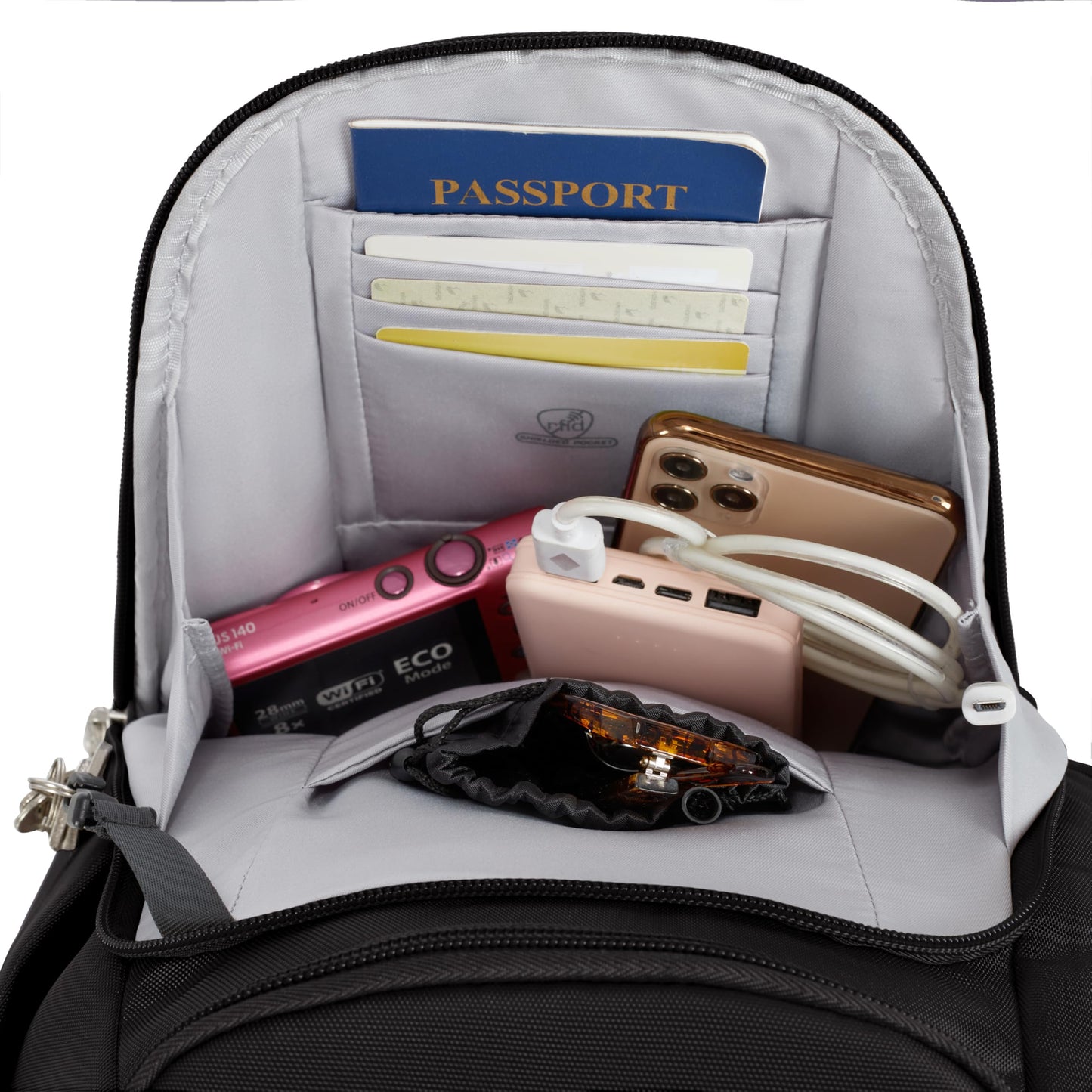 Travelon Backpack,Black,One Size Travelon