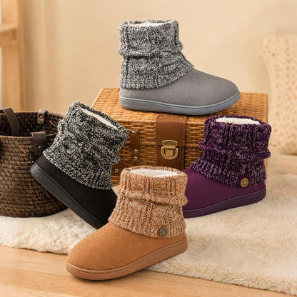 FamilyFairy Women's Bootie Slippers Warm Winter Boots Camel, 7-8 🍁 All In One Marketplace Canada