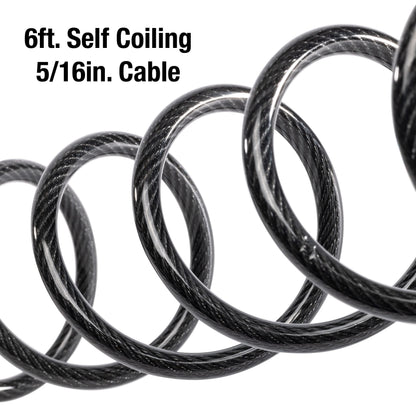 Master Lock 8114D Set Your Own Combination Bike Lock, 6 Feet Long, Black