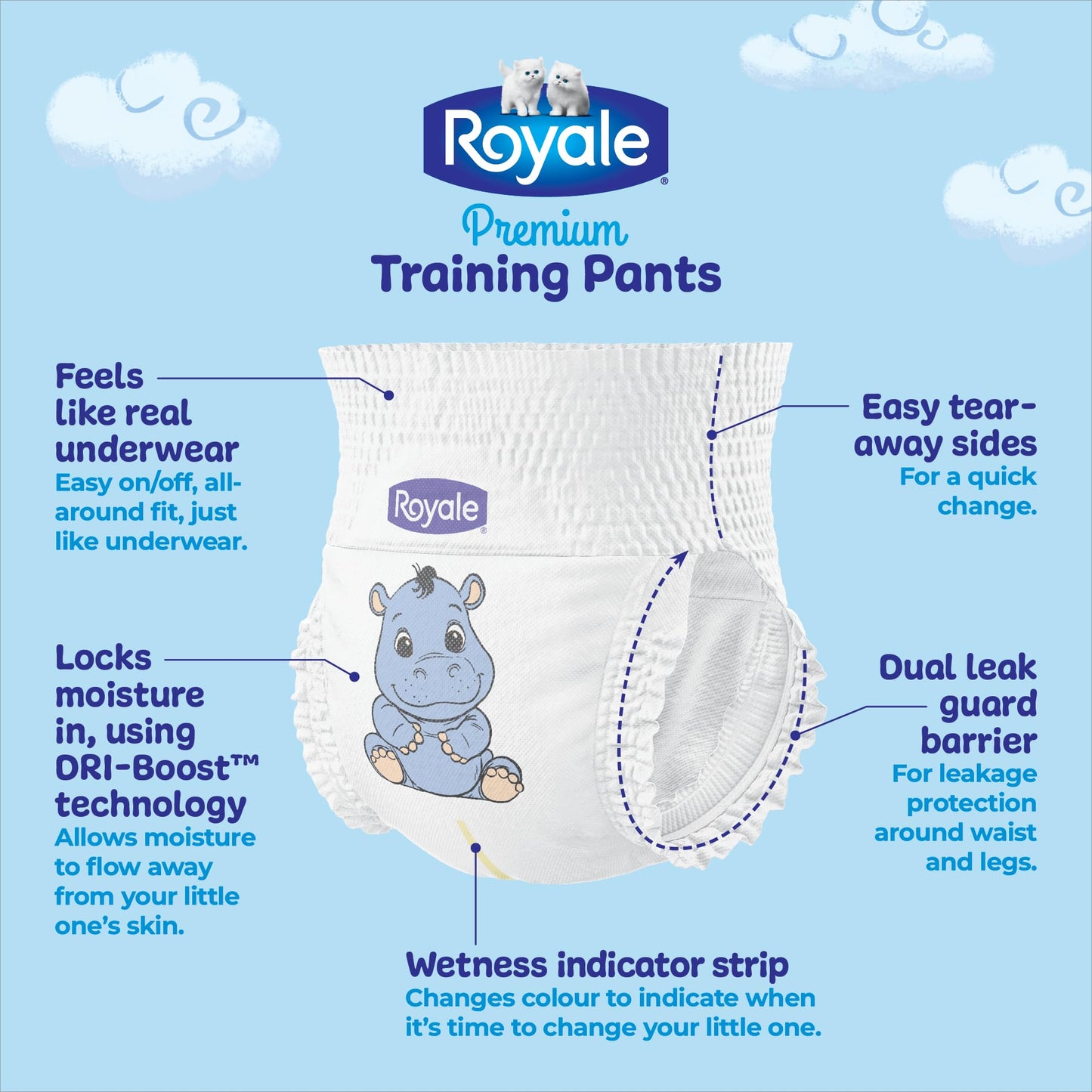 Royale Premium Training Pants, Size Medium, 2T-3T (Up to 34 lbs), 111 Count, Disposable Training Pants (Packaging may vary) 🍁 All In One Marketplace Canada