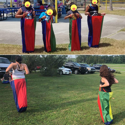 CWLAKON Outdoor Carnival Games Potato Sack Race Bags for Kids Adults, Egg and Spoon Race, 3 Legged Race Bands, Outside Backyard Lawn Yard Field Day Birthday Party Camping Picnic Family Reunion Game - Available at All In One Marketplace Canada