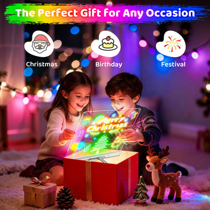 Geokay 16“ Rechargeable LED Drawing Board, 9-Color Light Modes with Timer 🍁 All In One Marketplace Canada