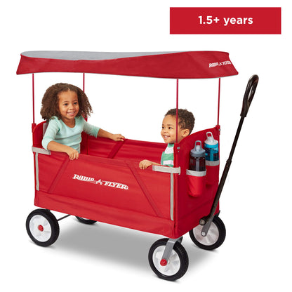 3 In 1 Off-Road EZ Fold Wagon with Canopy Radio Flyer