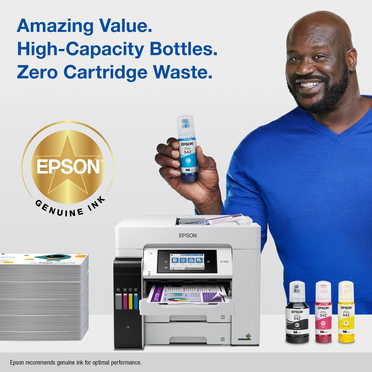 Epson 542 Genuine Pigment Black EcoTank Ink Refill Bottle T542120