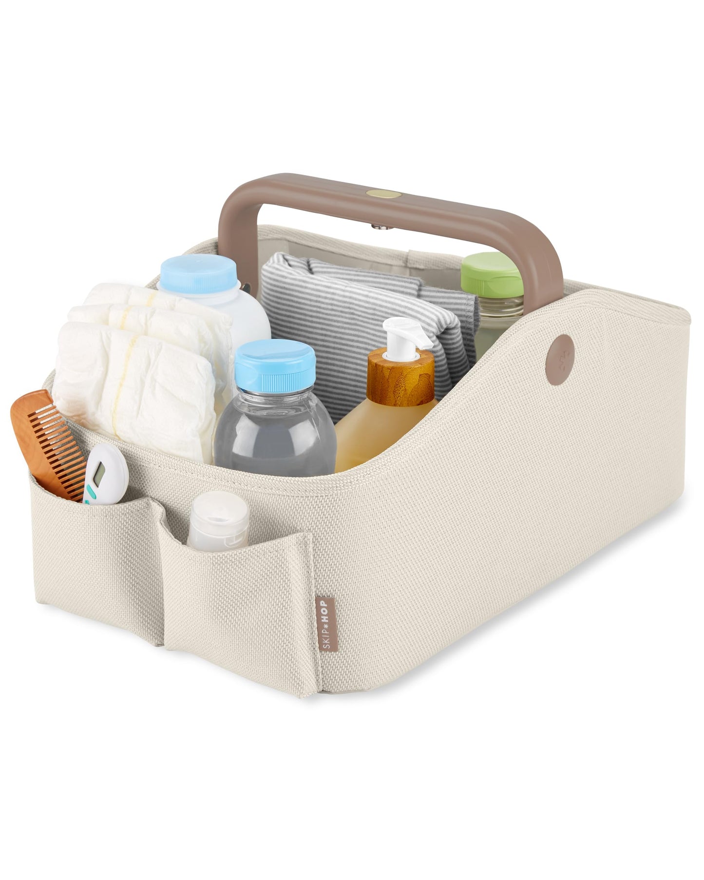 Skip Hop Diaper Caddy Organizer with Touch Sensor Night Light, Nursery Style, Oat Skip Hop