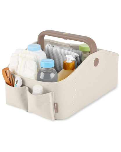 Skip Hop Diaper Caddy Organizer with Touch Sensor Night Light, Nursery Style, Oat Skip Hop