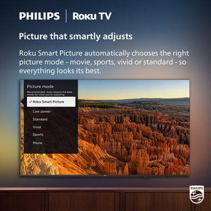 Philips 50PQL7676/F6 7600 Series 50-Inch 4K UHD QLED Roku TV