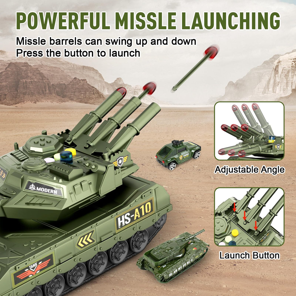Army Tank Toys for Boys 3 4 5 6 7 8 Years Old, Military Toys Playset with 6 Mini Die-Cast Cars Helicopter & 10 Army Men Toy Soldiers, Kids Christmas Birthday Gifts Present for Boys Age 3+ 🍁 All In One Marketplace Canada
