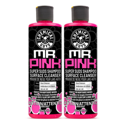 Chemical Guys Mr. Pink Foaming Car Wash Soap (Works with Foam Cannons, Foam Guns or Bucket Washes) Safe for Cars, Trucks, Motorcycles, RVs & More, 473 ml (2 Pack), Candy Scent