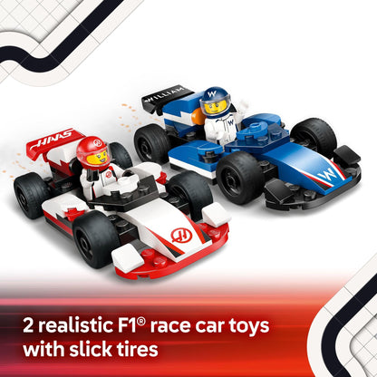 LEGO City F1 Williams Racing & Haas F1 Race Car Toys - Car Building Toy Set for Kids, Boys and Girls, Ages 4+ - F1 Preschool Toy for Fans - Gift Idea for Birthdays - 60464 LEGO
