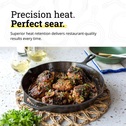 LODGE MFG L10SK3 Lodge Logic, 12" Diameter, 2" Deep, Pre-Seasoned Cast Iron Skillet, black - Available at All In One Marketplace Canada