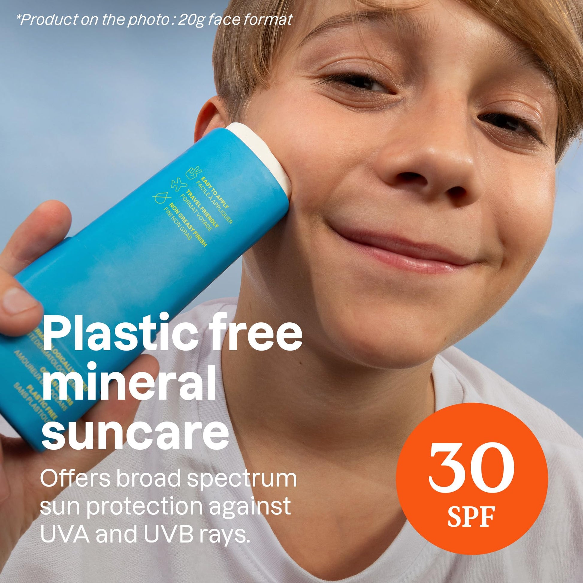 ATTITUDE Mineral Sunscreen Stick for Kids, SPF 30, Made in Canada, EWG Verified,Plastic-Free, Broad Spectrum UVA/UVB Protection with Zinc Oxide, Dermatologically Tested, Vegan, Unscented, 60 grams ATTITUDE