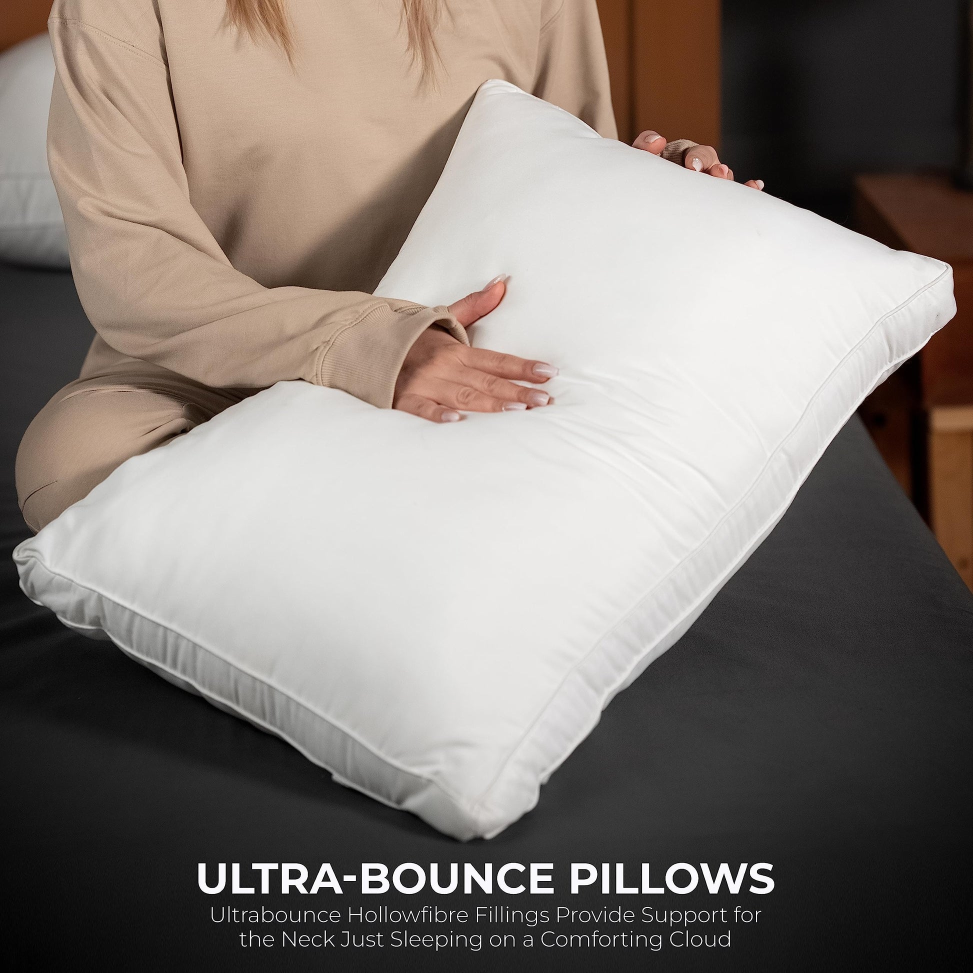 Utopia Bedding Bed Pillows for Sleeping King Size (White), Set of 2, Cooling Hotel Quality, Gusseted Pillow for Back, Stomach or Side Sleepers