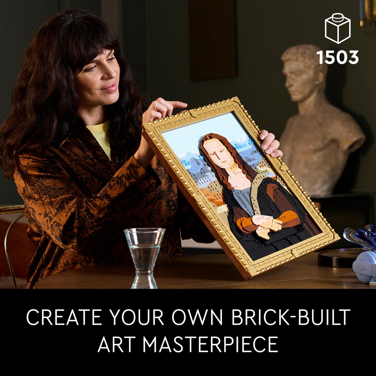 LEGO Art Mona Lisa Building Set - Leonardo da Vinci Wall Display, Ages 18+ - DIY Crafts for Men, Women - Great for Puzzle and Art Lovers - Birthday Gift Idea - Includes Detachable Frame - 31213 LEGO