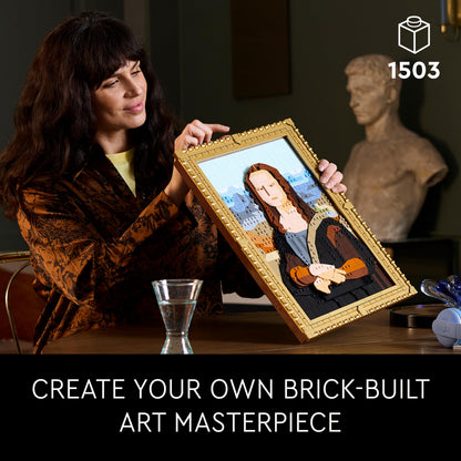 LEGO Art Mona Lisa Building Set - Leonardo da Vinci Wall Display, Ages 18+ - DIY Crafts for Men, Women - Great for Puzzle and Art Lovers - Birthday Gift Idea - Includes Detachable Frame - 31213 LEGO