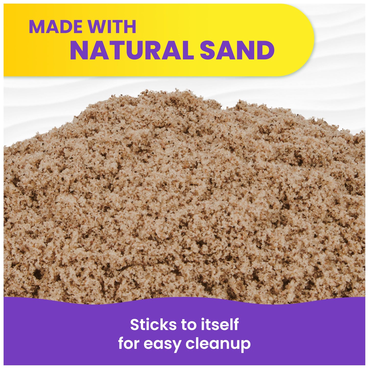 Kinetic Sand, 3lbs Beach Play Sand, Moldable Sensory Toys for Kids, Resealable Bag (Packaging May Vary), for Ages 3 and up
