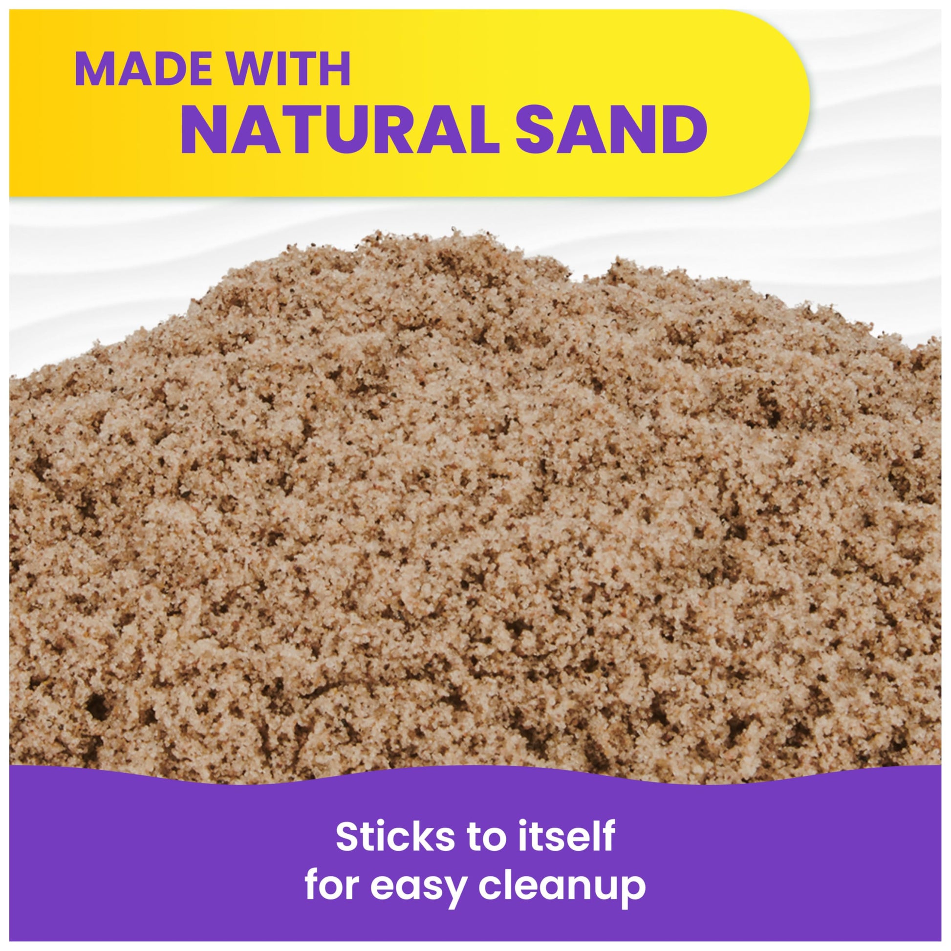 Kinetic Sand, 3lbs Beach Play Sand, Moldable Sensory Toys for Kids, Resealable Bag (Packaging May Vary), for Ages 3 and up