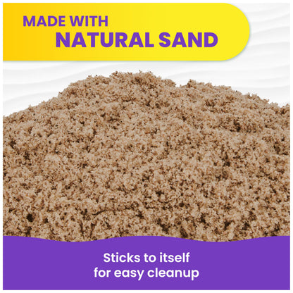Kinetic Sand, 3lbs Beach Play Sand, Moldable Sensory Toys for Kids, Resealable Bag (Packaging May Vary), for Ages 3 and up