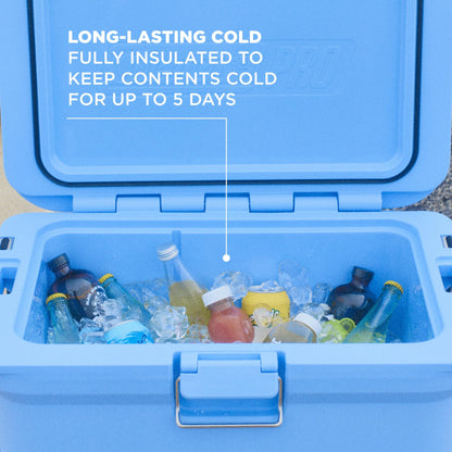Coleman Pro 55-Quart Premium Wheeled Hard Cooler, Heavy-Duty Ultra-Light Portable Cooler with Wheels, Extra-Thick Insulation Keeps Ice up to 5 Days, 92-Can Capacity Coleman
