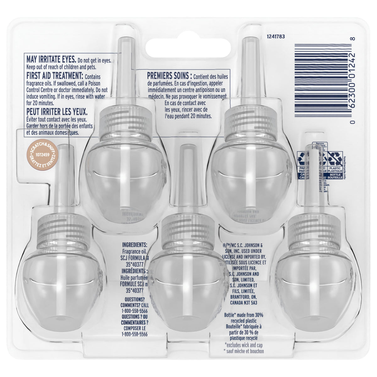 Glade® Holiday Plugins Scented Oil Refill, Very Merry Vanilla™, 5 Refills 🍁 All In One Marketplace Canada