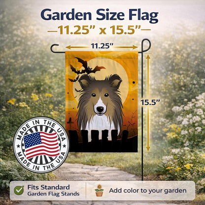 Drapeau de jardin Caroline's Treasures BB1800GF motif Sheltie pour Halloween, petite taille, multicolore