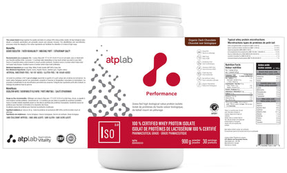 ATP LAB ISO 900g Whey Protein Isolate Powder – Chocolate – 30 Servings