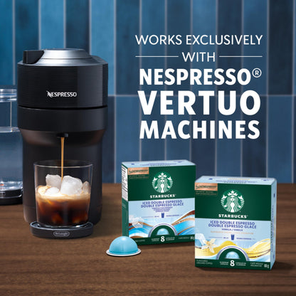 Starbucks Iced Double Espresso for Nespresso Vertuo - Blonde Roast Capsules, 320g (4-Pack)