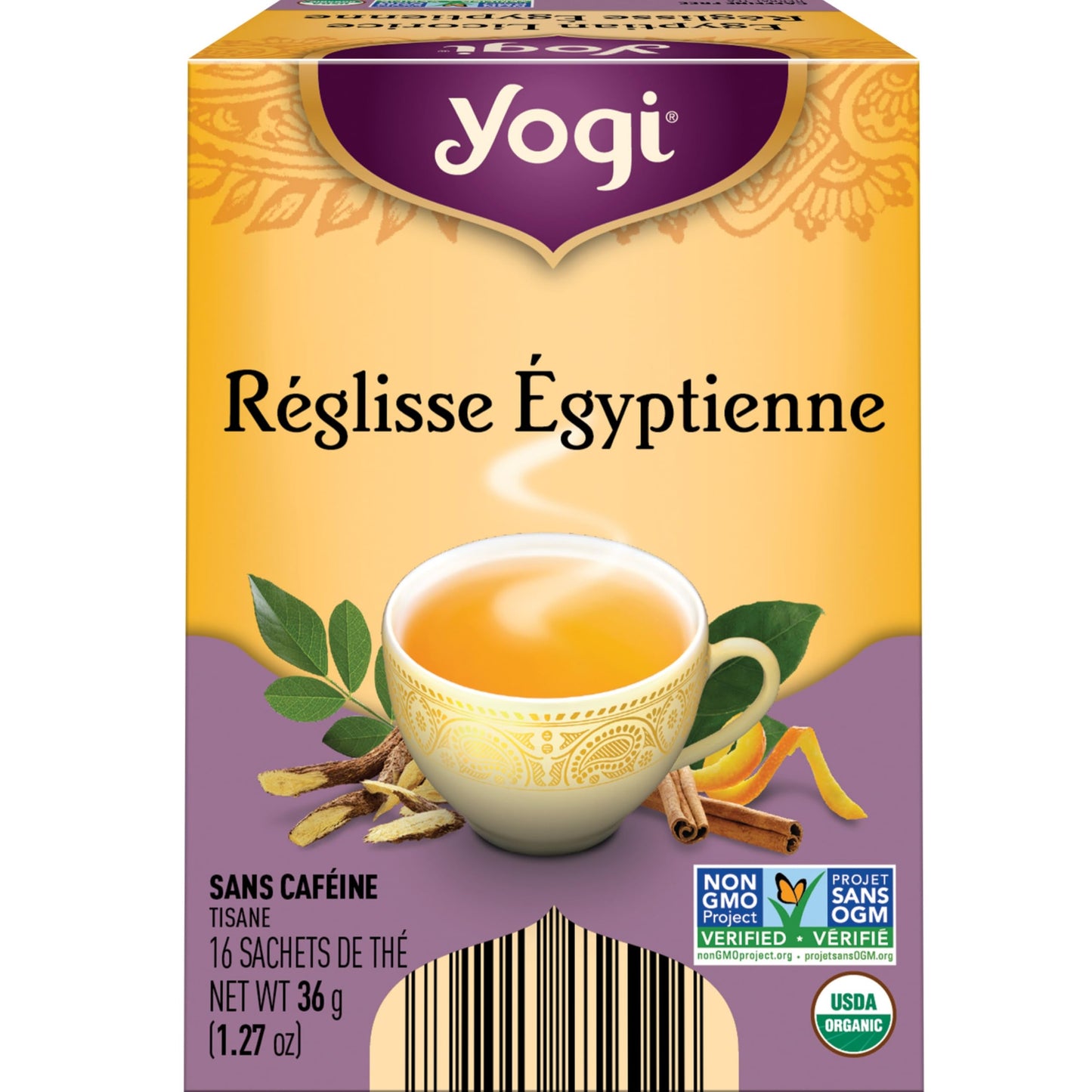 Yogi Egyptian Licorice Tea (6 Pack) - Organic Herbal Blend with Cinnamon, Cardamom & Clove - 96 Tea Bags