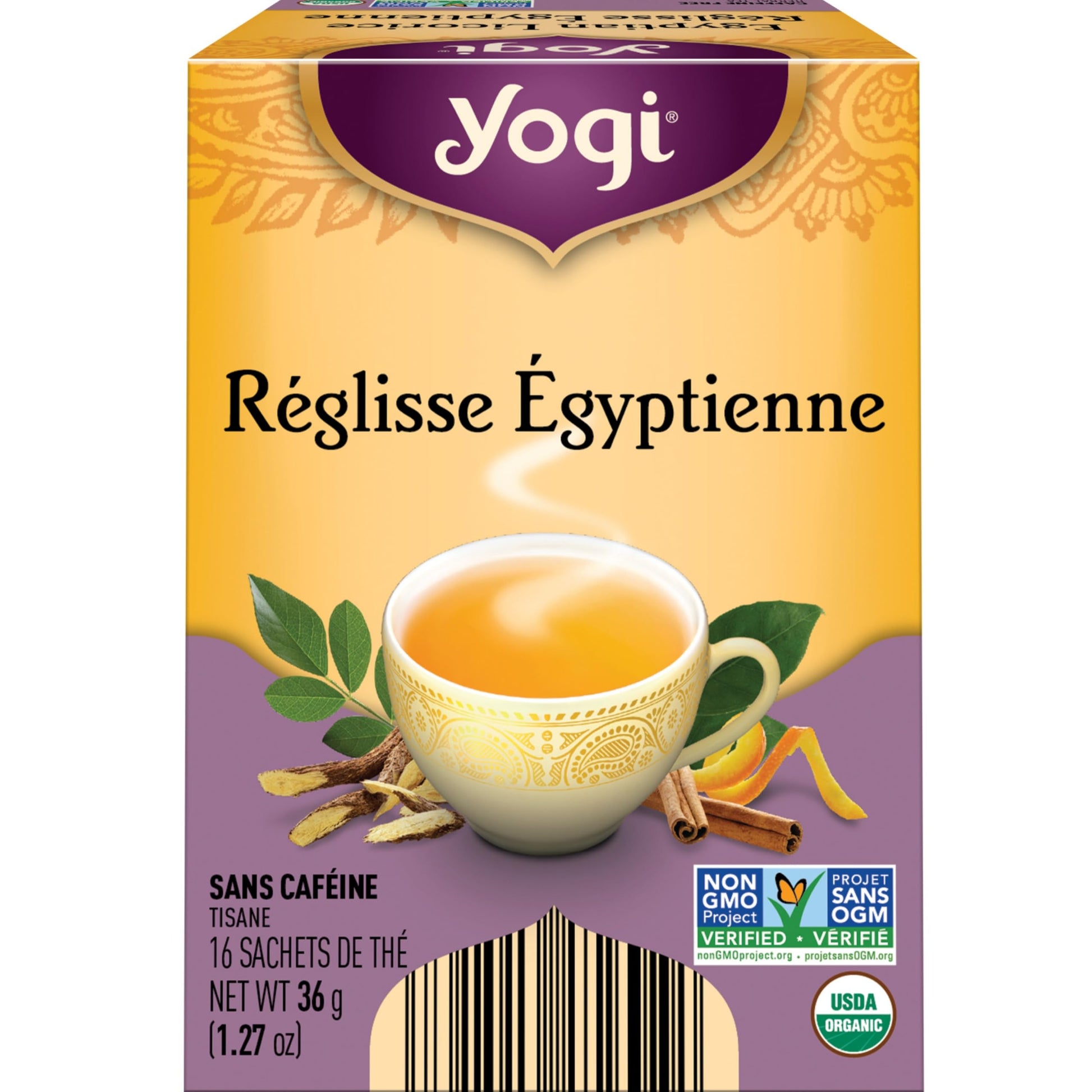 Yogi Egyptian Licorice Tea (6 Pack) - Organic Herbal Blend with Cinnamon, Cardamom & Clove - 96 Tea Bags