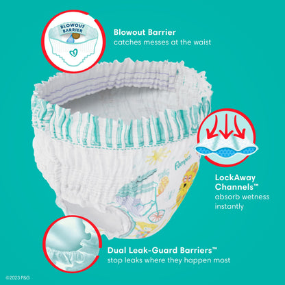 Pampers Cruisers 360 Pull-On Diapers, Size 7, Babyproof up to 100% leakproof diaper, 1 Pack (Count of 88)
