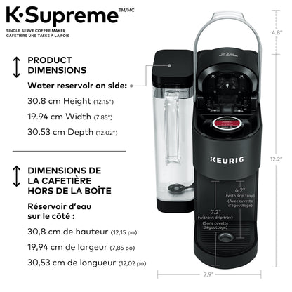 Keurig K-Supreme Single Serve K-Cup Pod Coffee Maker in Black with MultiStream Technology
