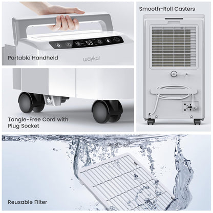 Waykar 2,000 Sq. Ft Energy Star Dehumidifier for Home and Basements, with Auto or Manual Drainage, 0.6 Gal Water Tank Capacity 🍁 All In One Marketplace Canada